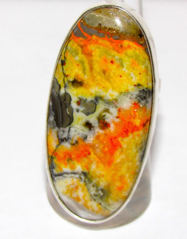 Native American Sterling Bumblebee Jasper Ring Sz. 8 (1 of 3)