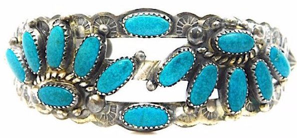 Old Pawn Zuni Cuff Bracelet Harvey Era (1 of 3)