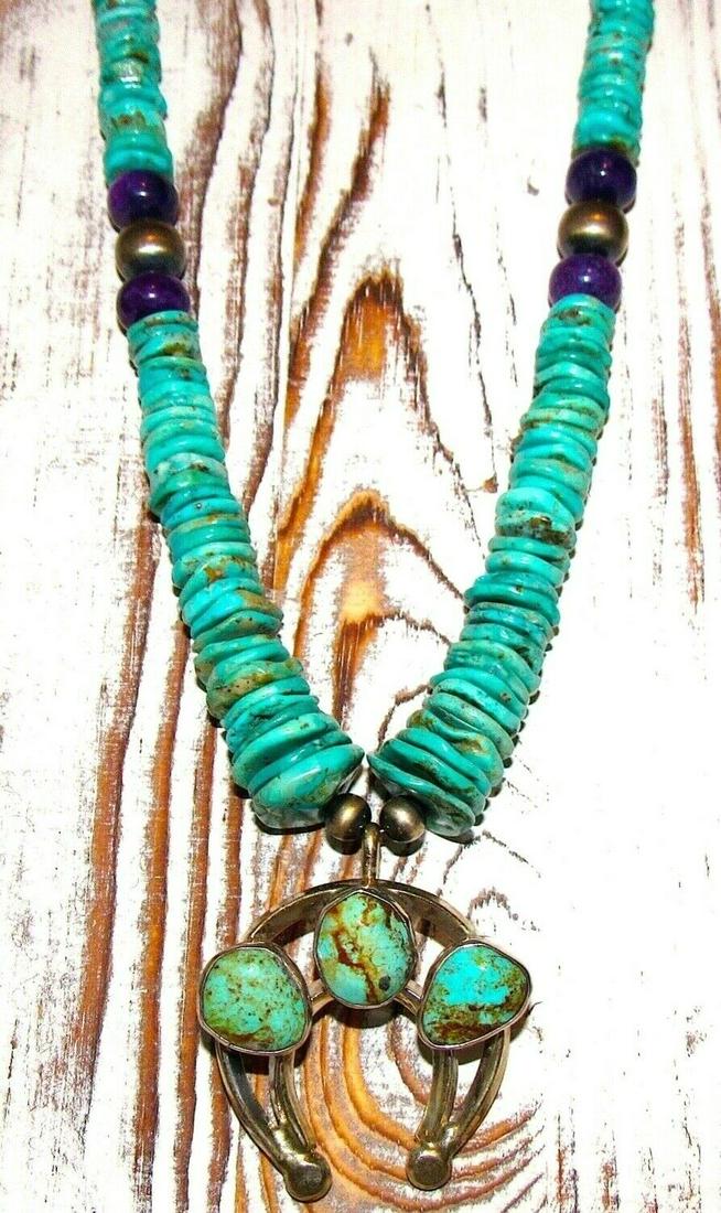 Navajo ADAM FIERRO Royston Turquoise Naja on Turquoise (1 of 3)