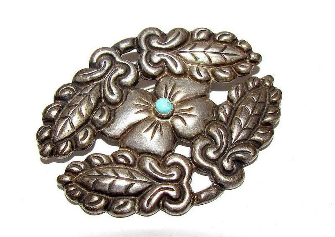 Vintage TAXCO Mexico 980 Sterling Silver Turquoise (1 of 2)