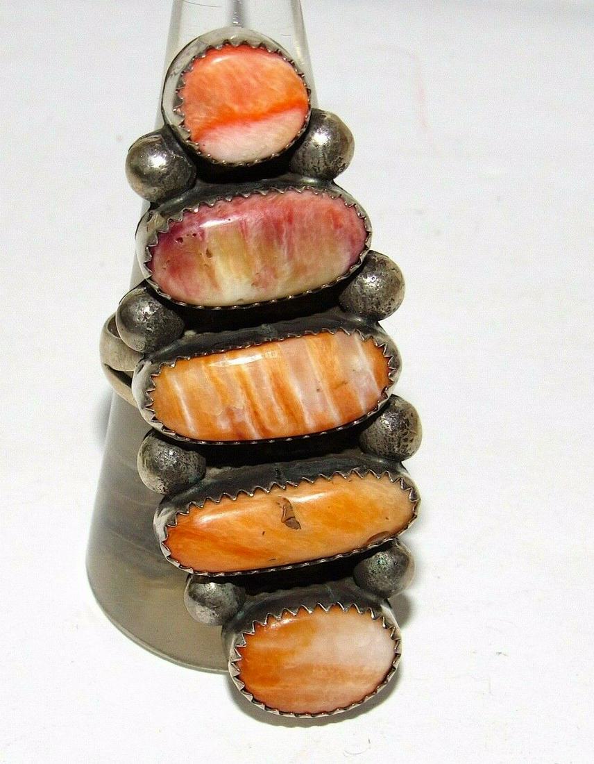 Navajo Spiny Cluster Ring Sz 9 Sterling Silver Native (1 of 7)