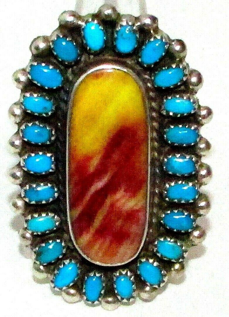 Navajo Purple Spiny Turquoise Cluster Ring Size 9 (1 of 6)