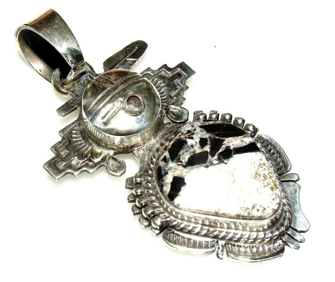 Navajo White Buffalo Kachina Pendant Sterling Silver (1 of 6)