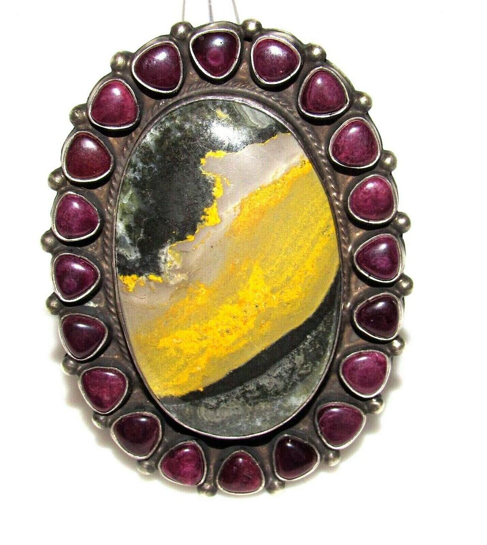 Navajo Anthony Skeets Bumblebee Jasper Spiny Ring (1 of 4)