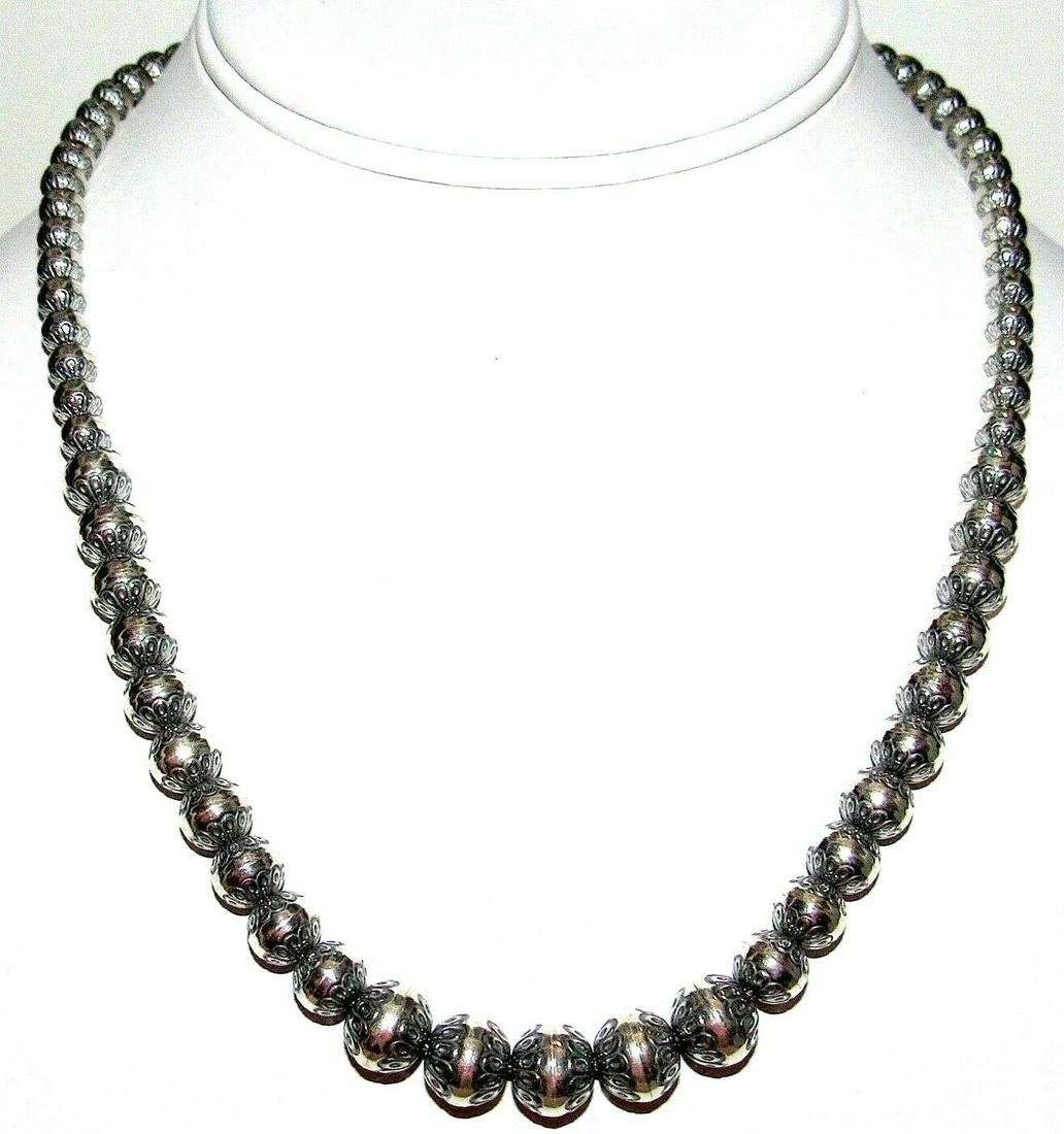 NAVAJO PEARLS AUTHENTIC Handmade Hand Stamped Sterling (1 of 4)