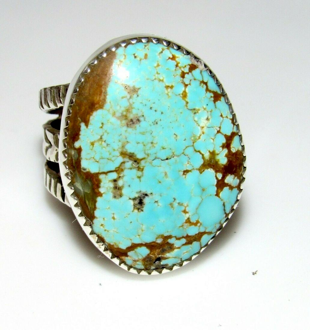 Navajo Royston Turquoise Ring Size 10 Sterling Silver (1 of 4)