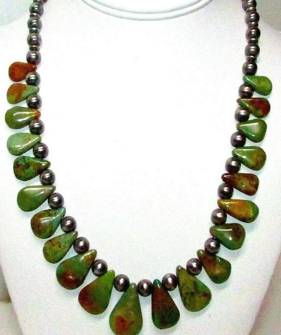 Navajo Pearls Carico Lake Turquoise Necklace Native (1 of 5)