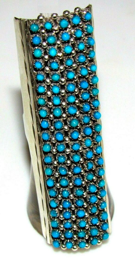 Huge Zuni Snake Eye Ring Size 7 Sterling Silver Petite (1 of 5)