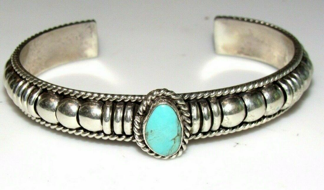 Navajo Dry Creek Turquoise Bracelet Sterling Native (1 of 9)
