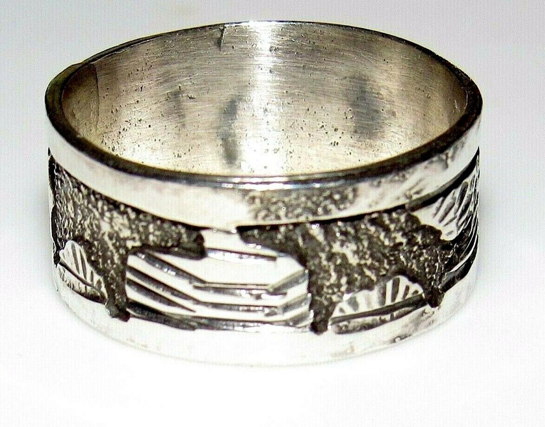 Navajo Storyteller Ring Size 10 Sterling Silver Signed (1 of 6)