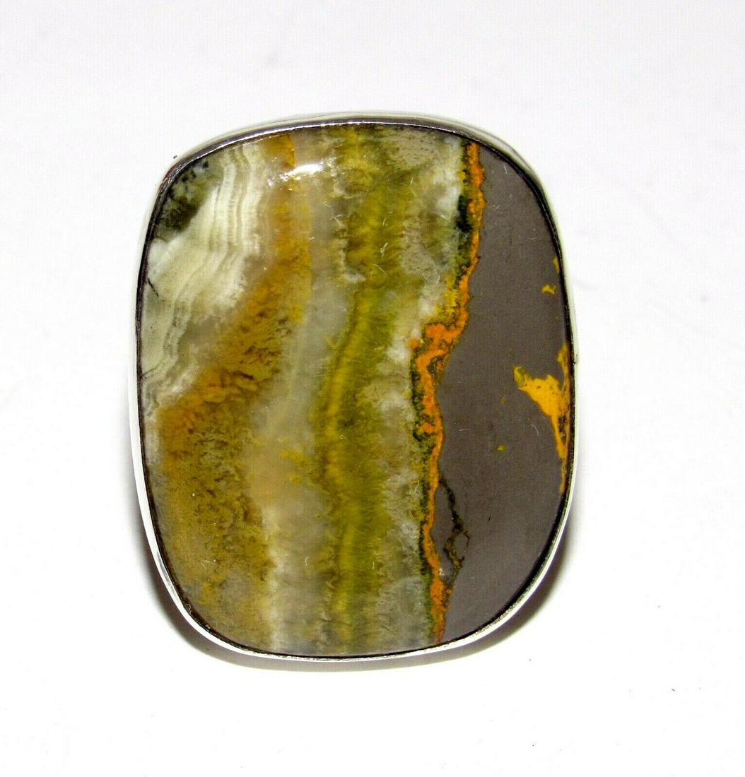 Native American Bumblebee Jasper Ring Sz 9 Signed (1 of 5)