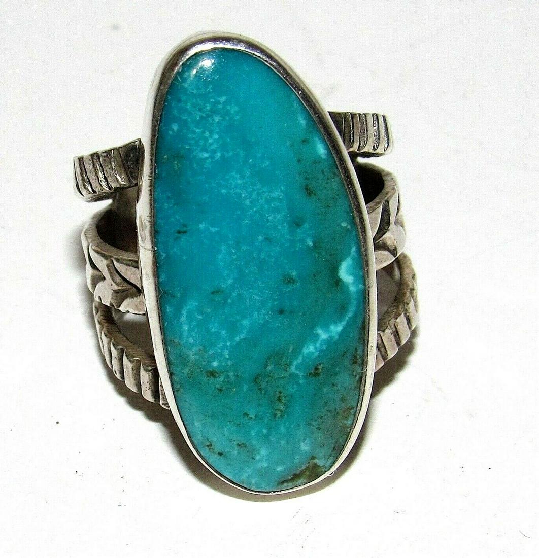 Native American Ring Sz 8 Royston Turquoise San Felipe (1 of 5)