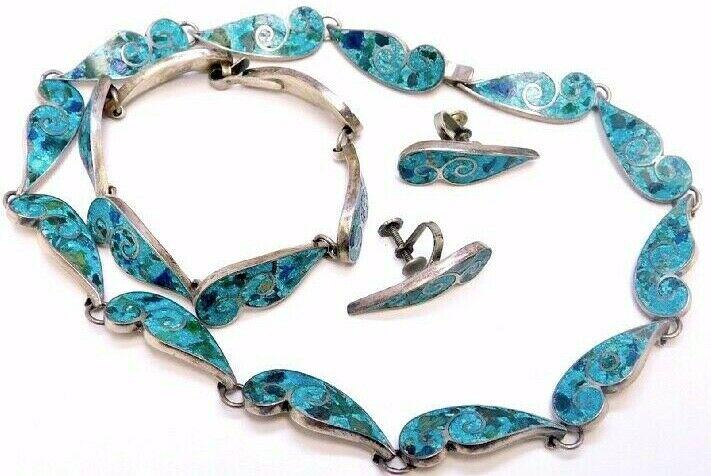 VTG TAXCO Mexico Necklace Bracelet Earrings Set (1 of 4)