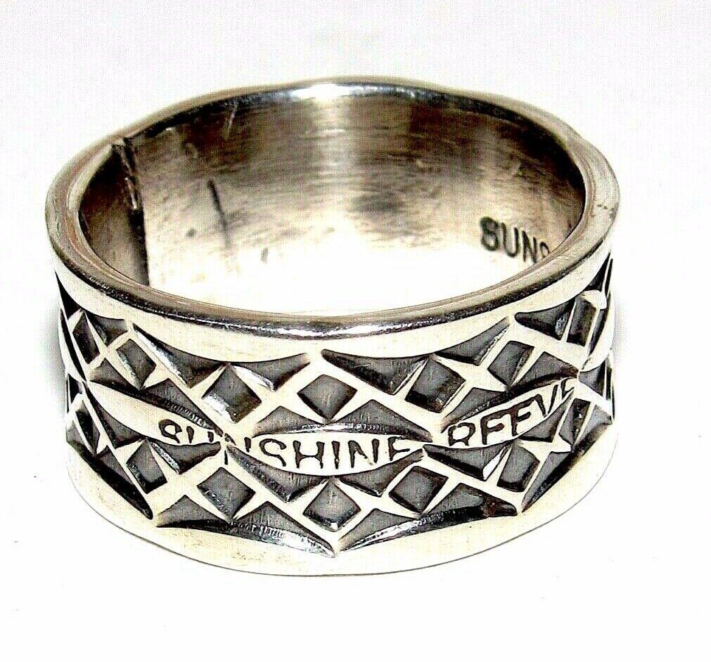 Navajo Sunshine Reeves Ring Size 8 Sterling Silver (1 of 4)