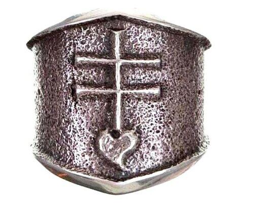Navajo Tufa Cast Dragonfly Pueblo Cross Ring Sz 9 Kevin Yazzie Native American (1 of 3)