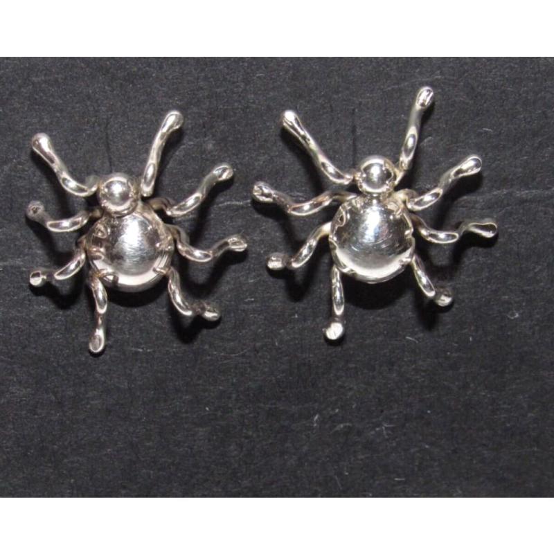 Navajo Spider Post Earrings Sterling Silver Native American (1 of 2)