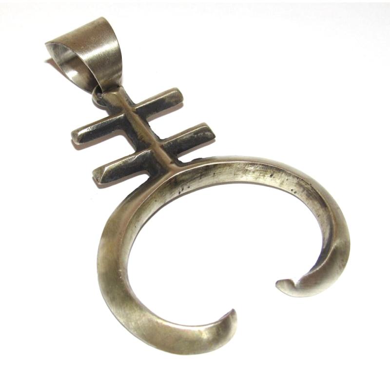 Massive Navajo Dragonfly Cross Naja Pendant Sterling Silver Signed Native (1 of 6)