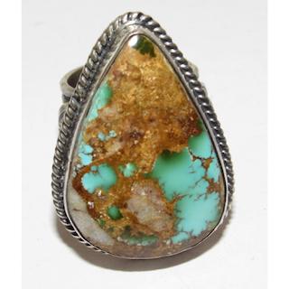 Navajo Gem Grade Royston Ring Sunshine Reeves Size 8 Sterling Silver Native (1 of 7)