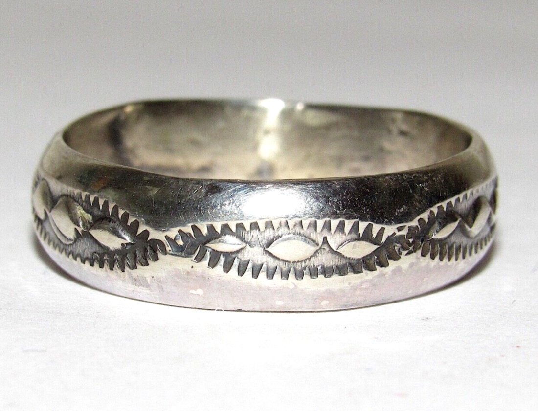 Navajo Band Ring Size 9.5 Sterling Silver Ingot Band Rob Cadman (1 of 3)