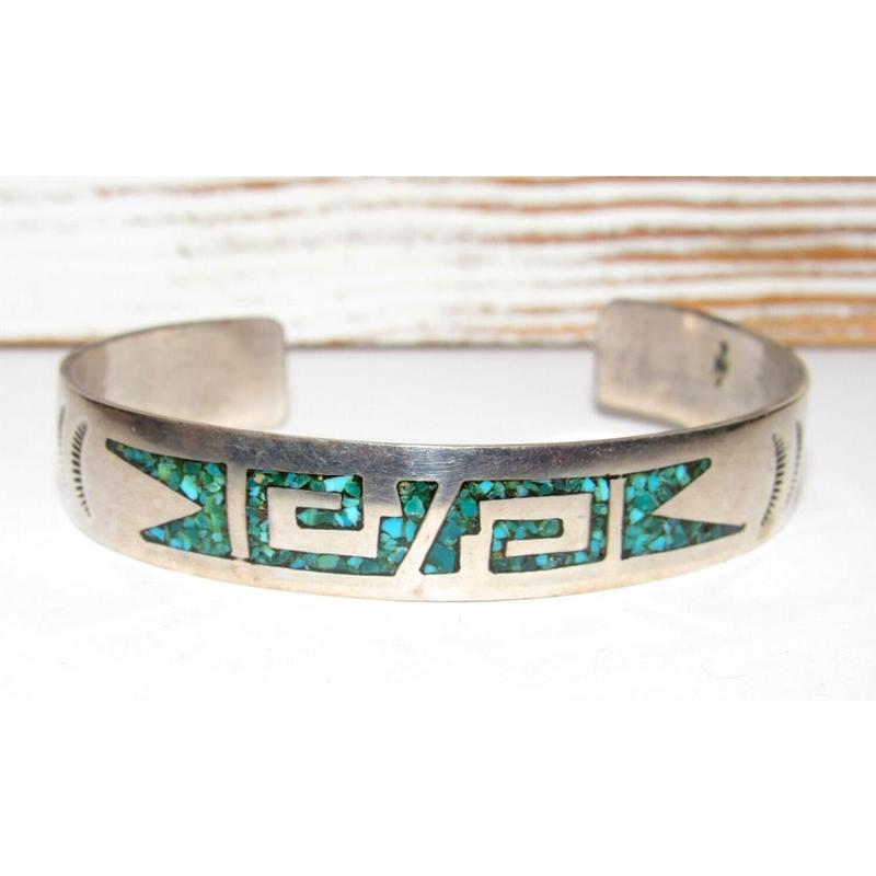 Early Tommy Singer Native American Sterling Turquoise Red Coral Bracelet (1 of 10)