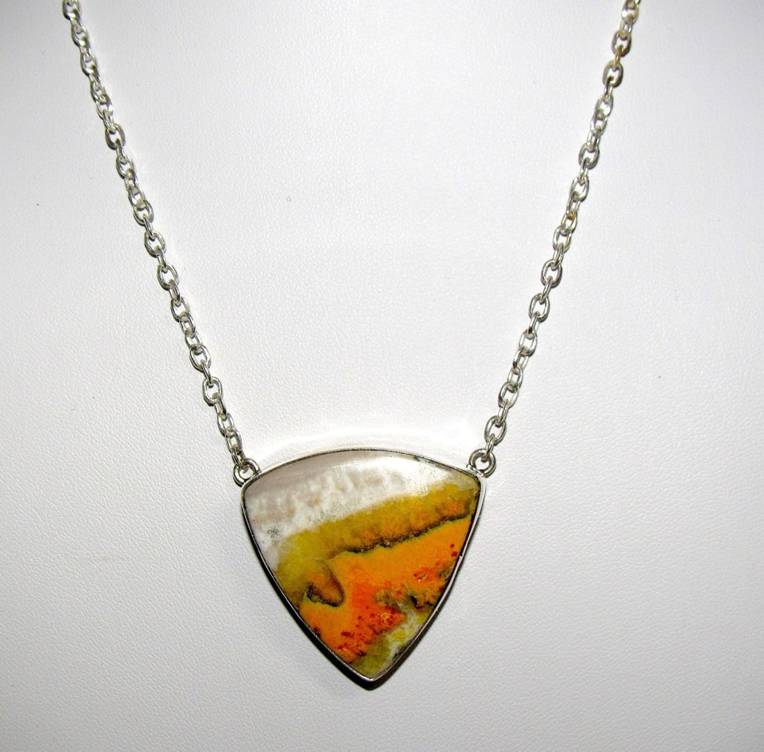 Navajo Sterling Bumblebee Jasper Bar Necklace Native American Signed (1 of 4)