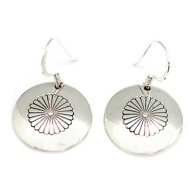 Navajo Pearls Silver Beads Dangle Earrings Sterling Silver (1 of 4)