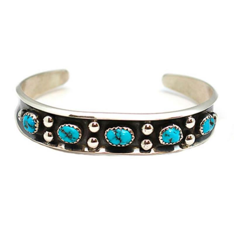 Navajo Kingman Turquoise Stacker Cuff Bracelet Sterling Silver Native American: Stunning sterling silver and gorgeous natural Kingman turquoise Native American Navajo stacker cuff bracelet by the Navajo artist P. Largo.Traditional hand etched design, accented with a gorgeous, Kin