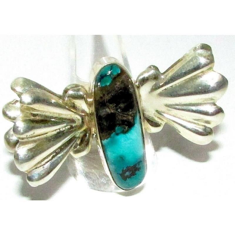 Navajo Turquoise BUTTERFLY Adjustable Ring Adam Fierro (1 of 9)