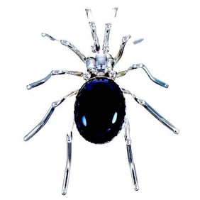 Navajo Spider Brooch Pin Signed Sterling Silver