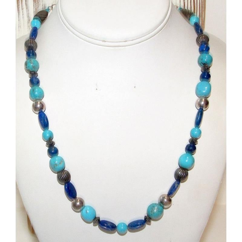 Relios Southwestern Turquoise Bead Heishi Choker Necklace (1 of 4)