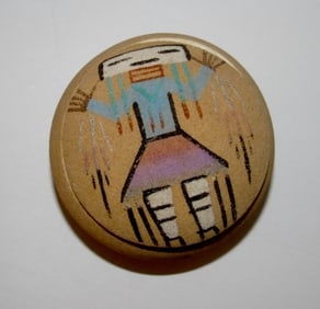 Vintage Navajo Sand Art Jewelry Box