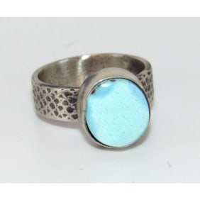 Navajo Golden Hills Turquoise Ring Sz 8 Sterling Silver Eli Skeets