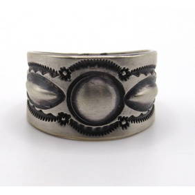 Navajo Martha Cayatineto Men Ring Size 11 Sterling Silver Band Native (1 of 5)
