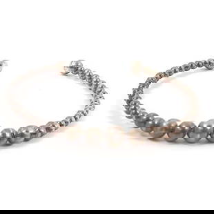 Vintage Southwest Sterling Silver Desert Pearl Beaded Bracelet: Vintage Southwest sterling silver bead desert pearl cuff bracelet. Great to layer with other bracelets or wear by itself. The inside circumference is about 5 1/2" and is adjustable. Classic design to