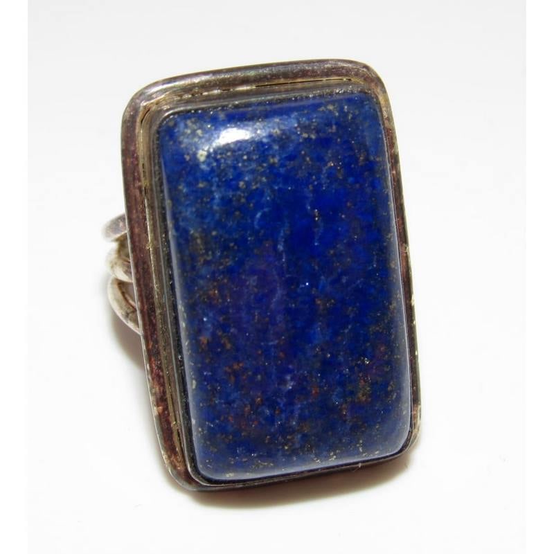 Southwest Lapis Lazuli Ring Size 7 Mexican 925 Silver (1 of 3)
