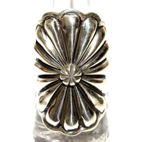 Navajo Concho Ring Sz 9 Sterling Silver D. Cadman Native American