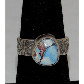 Navajo Golden Hills Turquoise Ring Sz 6 Sterling Silver Eli Skeets
