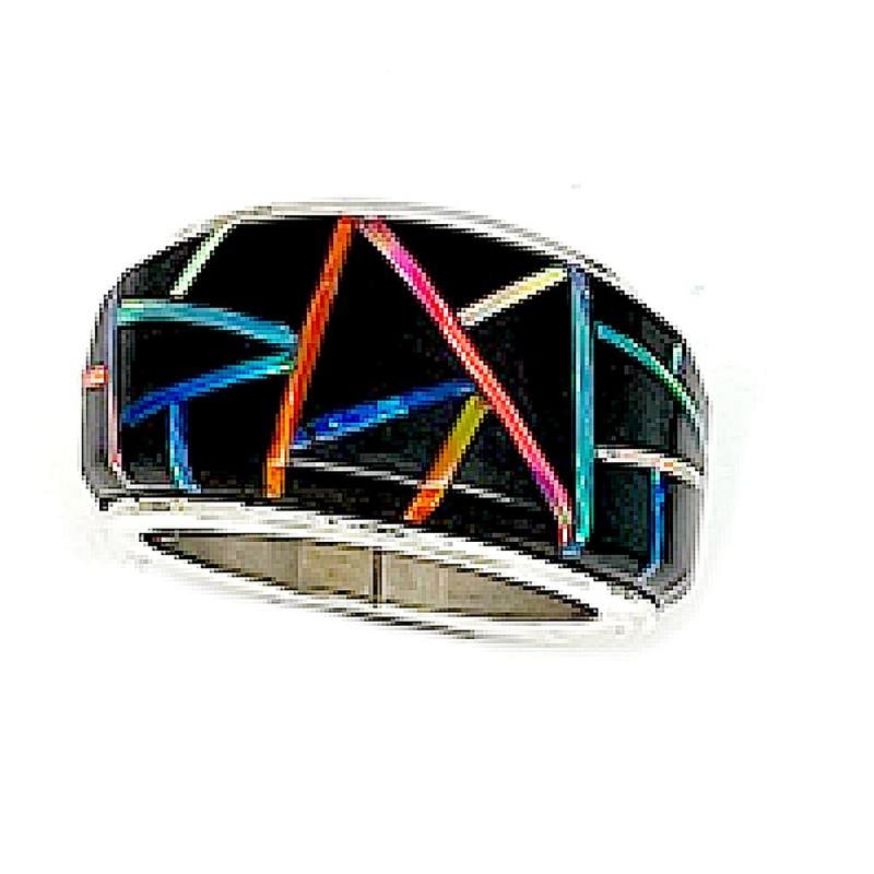 Navajo Jet Opal Inlay Ring Sz 8 Sterling Silver E. John Native American (1 of 3)