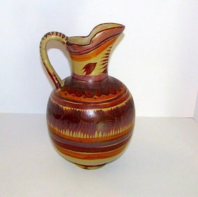 Vintage Mexican Folk Art Water Pitcher