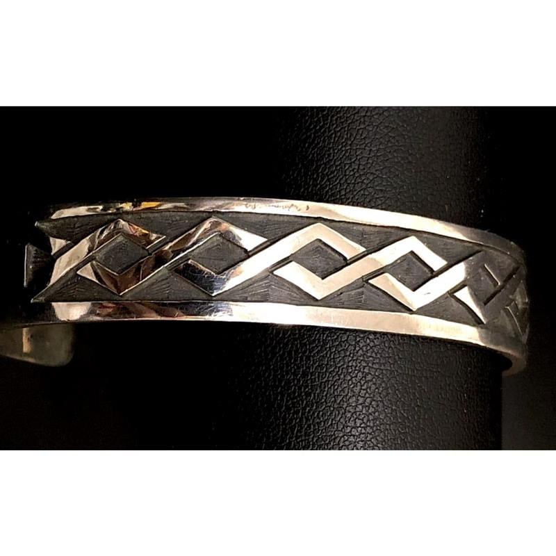 VTG Hopi B. Mansfield Cuff Bracelet Sterling Silver Native American (1 of 4)