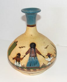 Mexican Ceramic Folk Pottery Signed