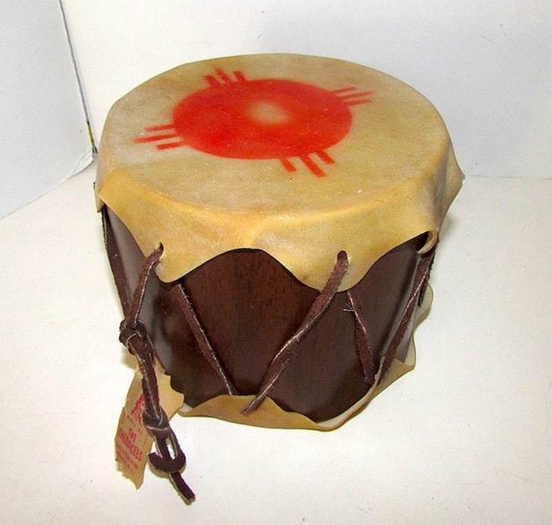 Vintage Native American Cherokee Drum Artifact (1 of 3)