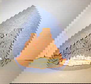 Southwestern Art Pottery 22K Gold Leaf Pillow Vase