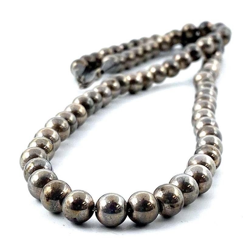 Old Pawn Navajo Pearls Necklace Sterling Silver (1 of 4)