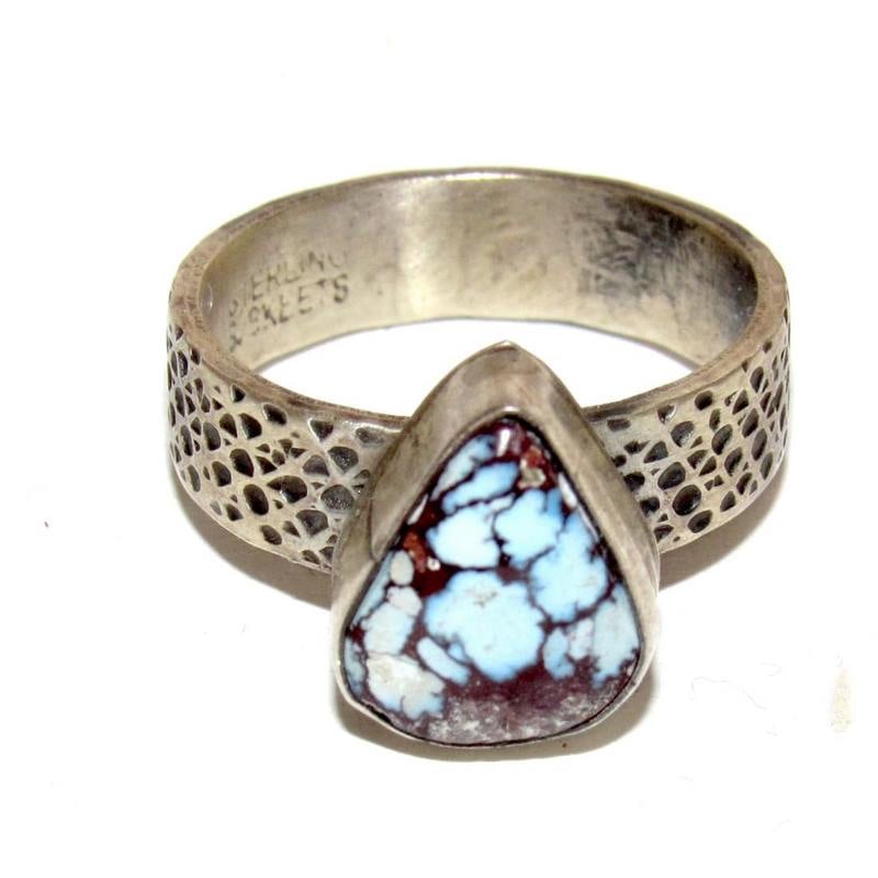Navajo Golden Hills Turquoise Ring Sz 9.5 Sterling Silver Eli Skeets (1 of 4)