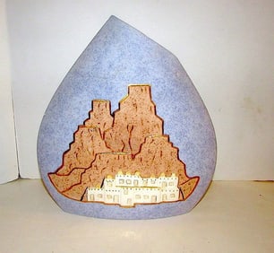 Southwestern Art Pottery 22K Gold Leaf Pillow Vase