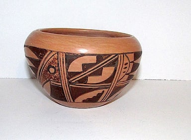 Hopi B Polacca Eye Dazzler Small Polychrome Pottery