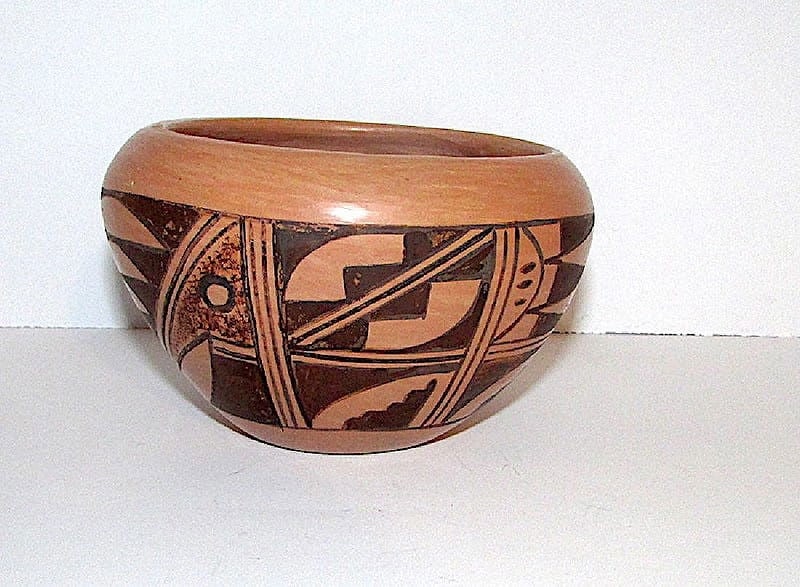 Hopi B Polacca Eye Dazzler Small Polychrome Pottery (1 of 3)