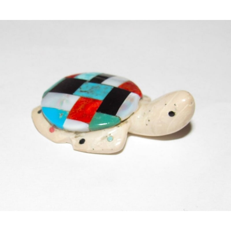 Zuni Turtle Fetish Inlay Shell C. Beyuka (1 of 4)