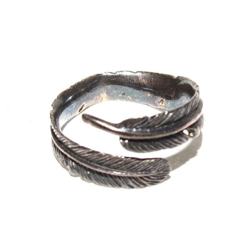 Vintage NAVAJO Sterling Silver Feather Adjustable Ring (1 of 4)